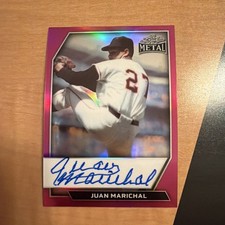 JUAN MARICHAL 2026 Leaf Metal Baseball /5 On Card Auto Pink  -GIANTS HOF