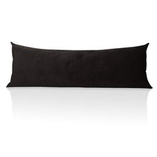Black Body Pillow Pillowcase, 20 x 54 inches Soft Velvet Pillow Cover with Zi...