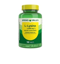 Spring Valley L-Lysine Tablets 1000 mg 100 Ct