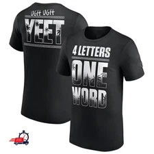 Adult Unisex's Black Jey Uso Four Letters, One Word T-Shirt All Sizes