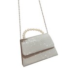 Handbag Shoulder Crossbody Bag with Detachable Chain Sparkling Rhinestone Bag
