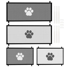  Portable Foldable Mesh Dog Gate Retractable Baby Gate Large Pet Dog Mesh Fence 