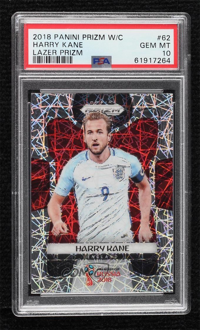 2018 Panini Prizm World Cup Lazer Prizm Harry Kane #62 PSA 10 GEM MT 11bd