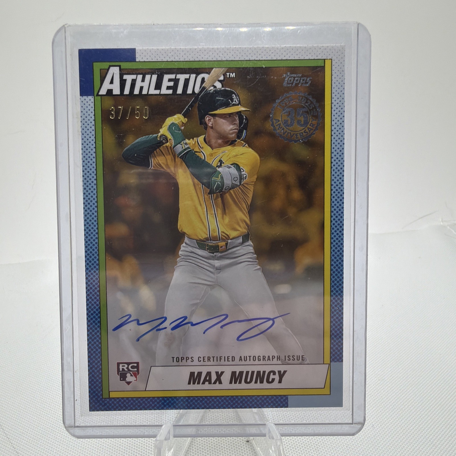 2025 Topps Update 1990 U90AU-MMU Max Muncy RC Auto Gold 37/50 On Card Autograph