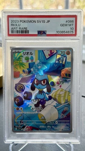 PSA 10 GEM MINT Riolu 086/078 Sv1s: Scarlet Ex Holo (Japanese) AR