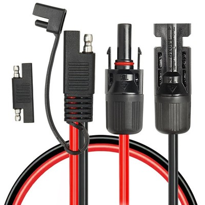 Solar Panel to SAE Adapter Cable - 6FT 10AWG Solar Extension Cable for RV Sol...