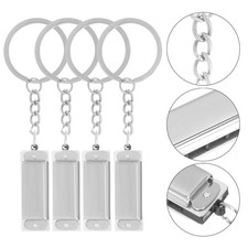 4Pcs Durable Metal Harmonica Keychain Compact Pendant for Backpack Decor