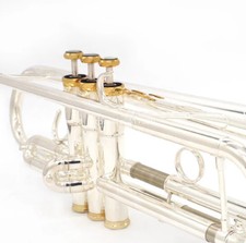 STR-900S Bb Tune Trumpet Brass Silver Plated Button B Flat Trumpet with Case