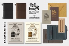 TRAVELER  S notebook Card Size 20th Anniversary Set Color Black   Brown New