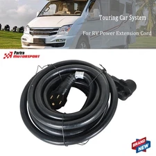 50 Amp 25 Feet 14-50P to 14-50R RV Power Extension Cord with LED Indicator