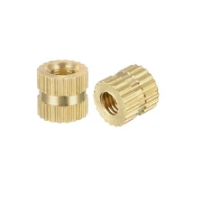 M3 x 5mm(L) x 5.4mm(OD) Brass Knurled Threaded Insert Embedment Nuts, 150 Pcs