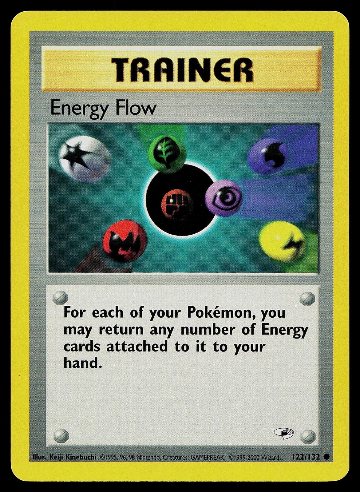 Pokemon Card Gym Heroes Energy Flow 122/132 Common