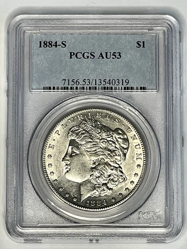 1884-S Morgan Silver Dollar $1 PCGS AU53 ~ Better Date ~  Free US Shipping