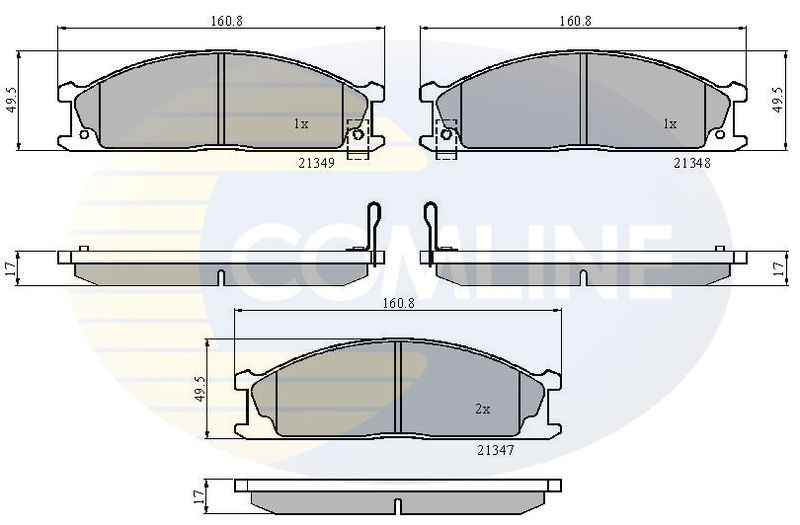 Brake Pad Set For Disc Front Fits Ford LDV Cub Nissan Subaru COMLINE CBP3863