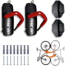 2 Pack Swivel Bike Rack Wall Mount – Vertical Bicycle Storage Hook for Garage &