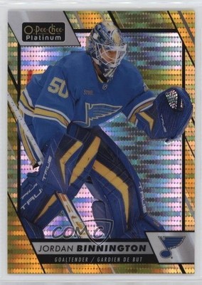 2023-24 O-Pee-Chee Platinum Seismic Gold 13/50 Jordan Binnington #185 2tb