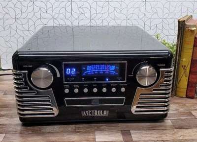 Victrola Haley Retro Style Bluetooth Record Player & CD Player Am/fm Radio