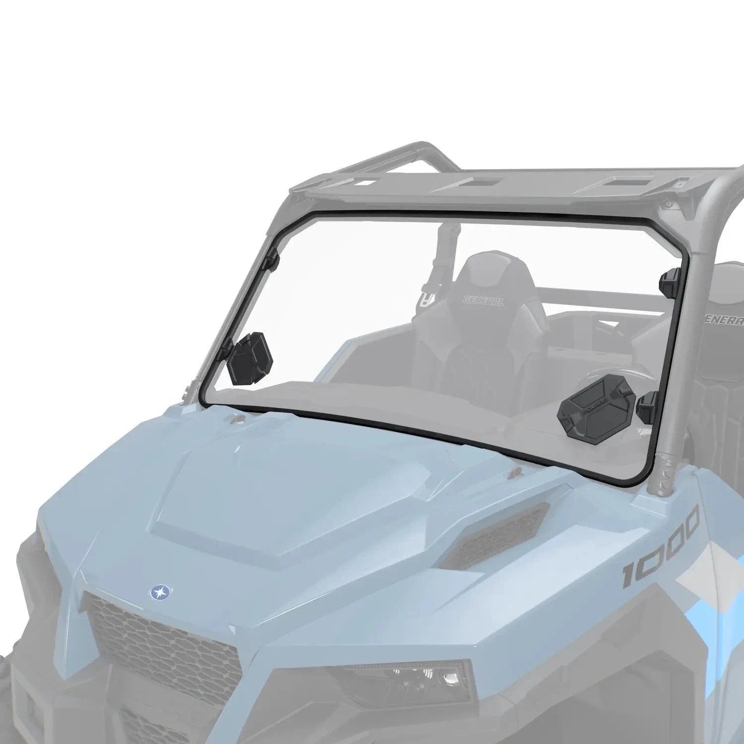 NEW 2016-2025 Polaris General 1000 OEM Lock & Ride Full Vented Poly Windshield