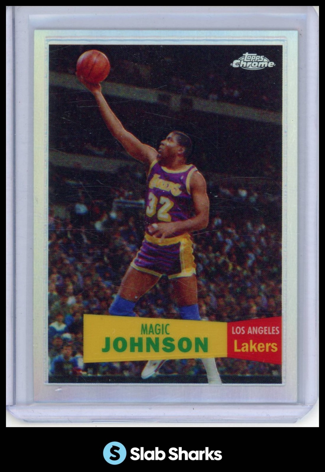 2007 TOPPS CHROME #106 MAGIC JOHNSON 1957-58 VARIATIONS REFRACTOR /999