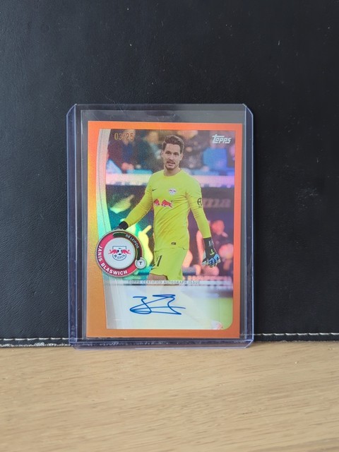 Janis Blaswich /25 Orange Autogramm - 2022-23 RB Leipzig Topps Fan Set