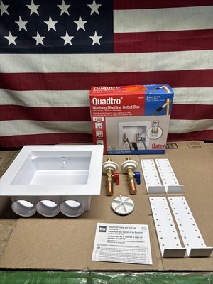 Oatey Washing Machine Outlet Box W/ 1/2  Ball Valves And Hammer Arresters  NOB