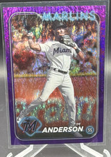 Topps 2024 Series 2 Tim Anderson #560 Purple Foil Parallel /799 Miami Marlins