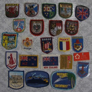 Vintage Travel Souvenir Patches Lot of 21