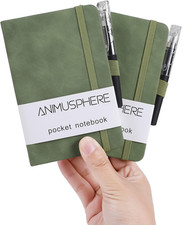 2Pack Pocket Notebook Small Notebook Journal Notebook 4 inches x 5.7 inches 200