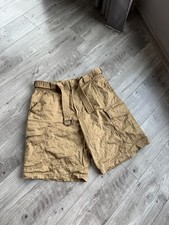 Prada SS24 beige Cargo mens belted logo short...