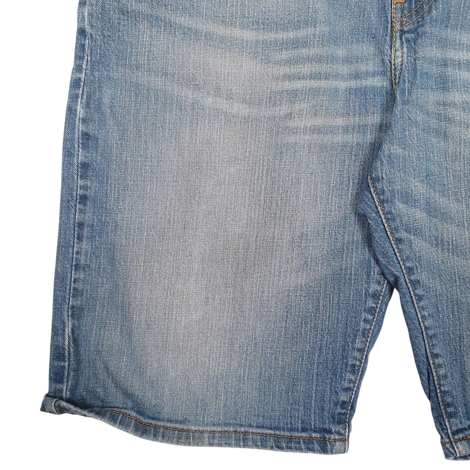 LEVIS 569 Stretch Blue Denim Jeans Cotton Blend Shorts Mens W34 image 4