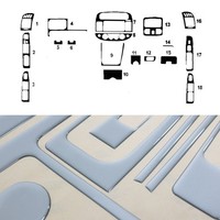 Innenraum Dekor Cockpit FüR Toyota Camry 2001-2006 Aluminium Optik 18Tlg