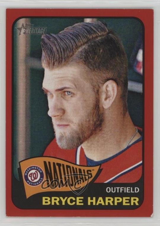 2014 Topps Heritage Red Border Bryce Harper #400 1lw4