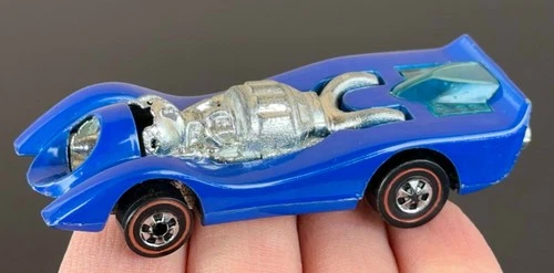 Vintage Hot Wheels Redline 1973 Glossy WET Blue Enamel Jet Threat - SUPER! NM+