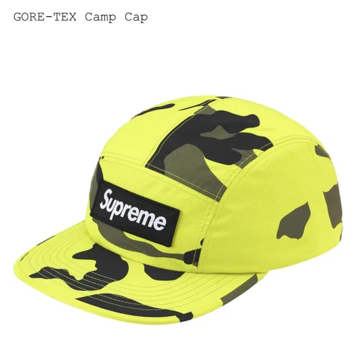Supreme Gore Tex Camp Cap Fluorescent Camo 3M Reflective Strap Ships Same Day