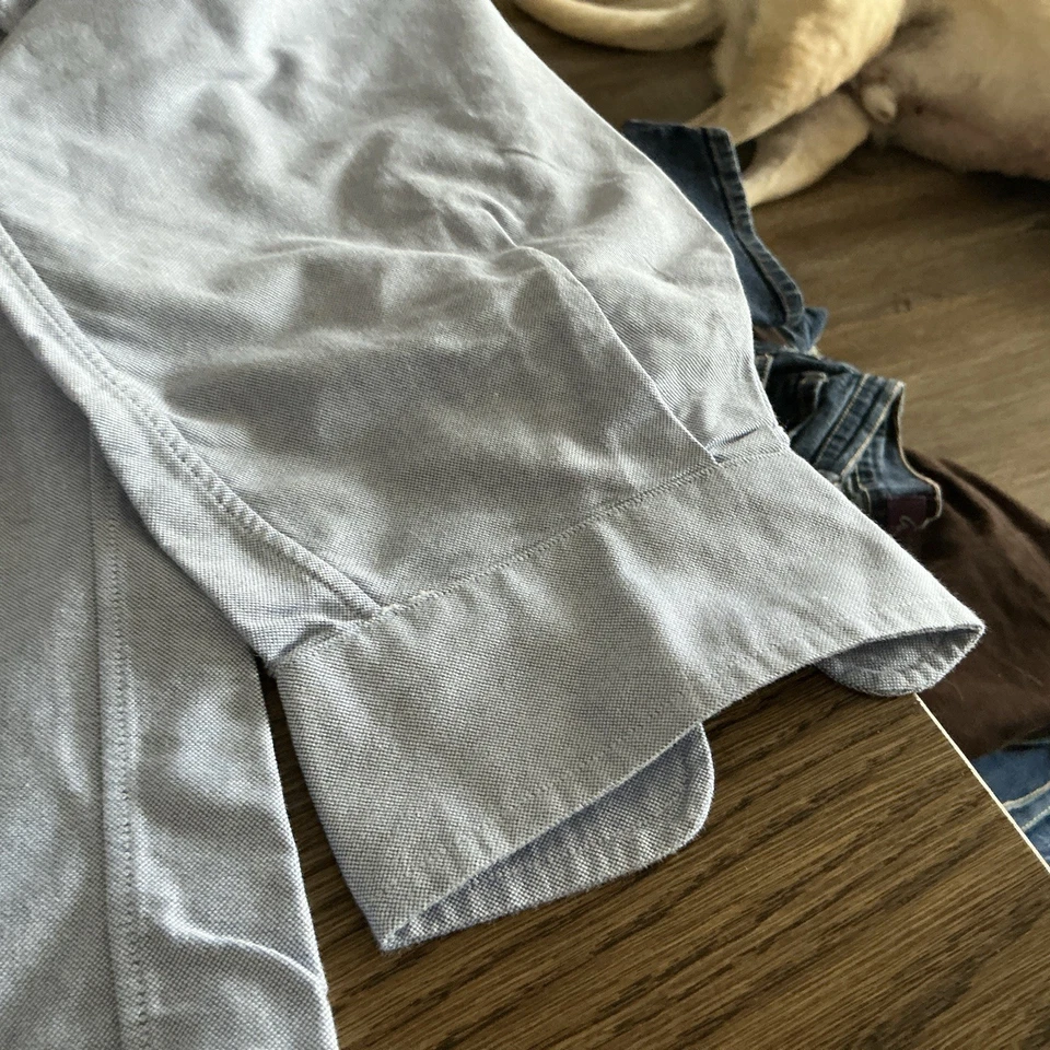 Usada en Excelente Condición Camisa Manga Larga Con Botones Azul Para Hombre Talla Grande Hecha en EE. UU. Foto 3 de 4