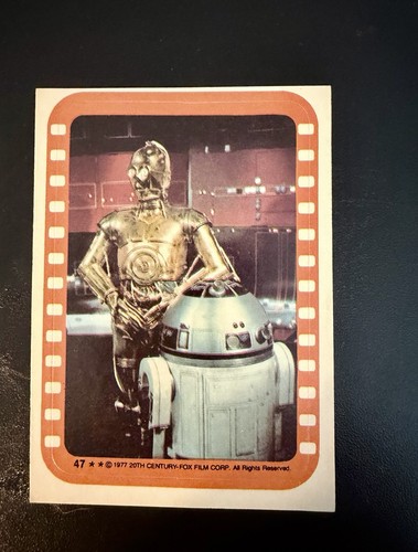 1977 Topps Star Wars Stickers #47 Threepio and Artoo — TAG (grade unconfirmed)