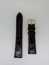 Hadley Roma 20MM x 16MM dark brown Crocodile watch band strap USA