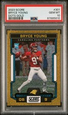 2023 Panini Score Bryce Young #301 Dots Gold PSA 10