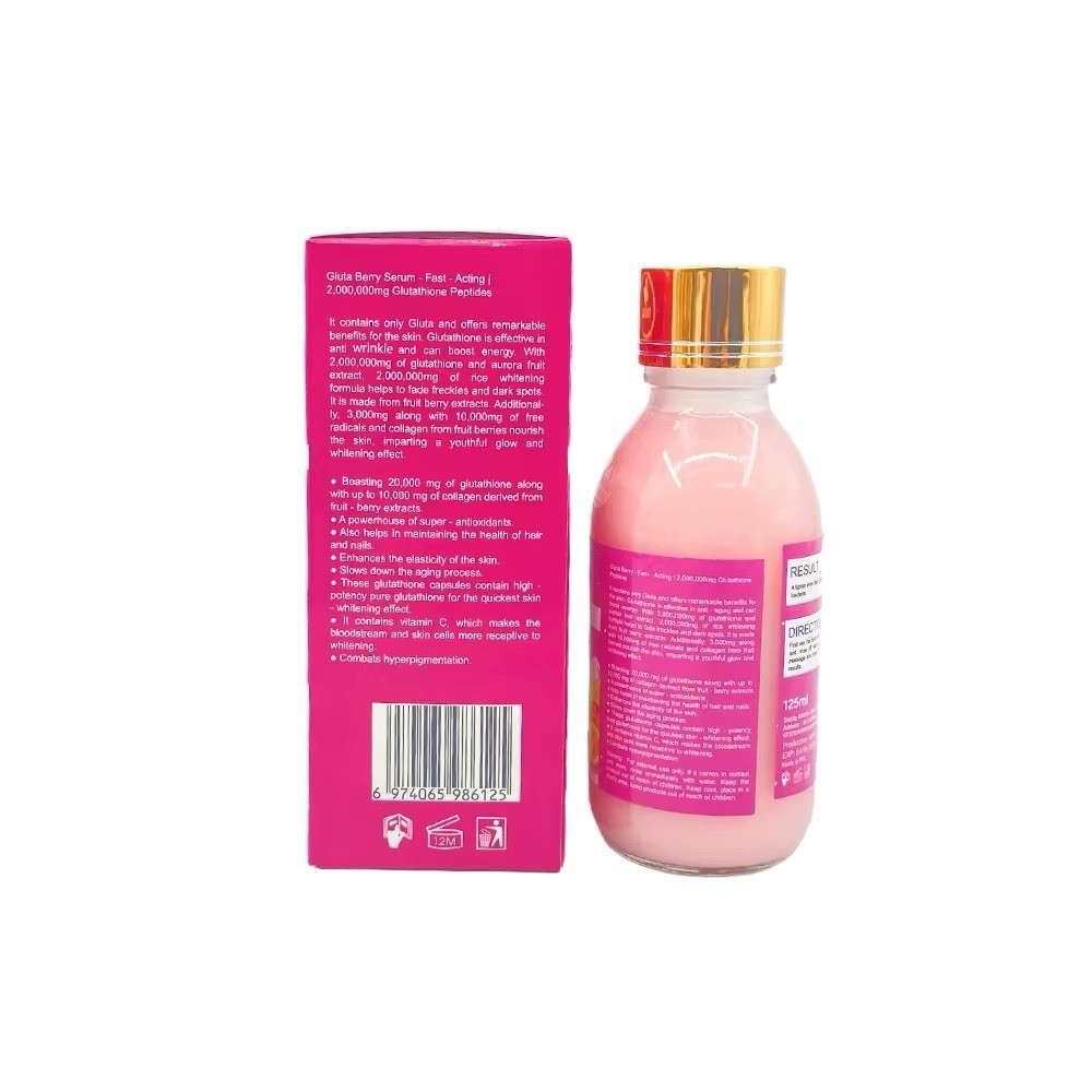 Gluta Berry 200000mg Fast Action Whitening & Anti- Aging Serum. 125ml Free  Ship