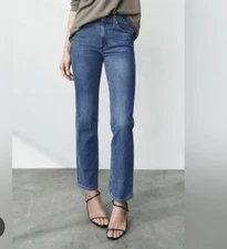 AYR Women's Straight Leg The Lala Jeans  in Blue Size 26