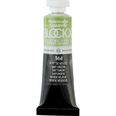 Blockx 3x Aquarellfarbe, Saftgrün - Tube 15ml - Saftgrün 44361BXC