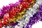 20 X Christmas Tinsel Thick Xmas Garland Tree Decorations - Assorted Pack