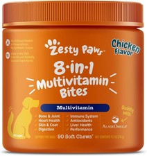 Zesty Paws Dog Multivitamin, Chewable Dog Vitamins and Supplements for Hip  Joi