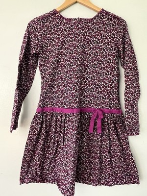 Hanna Andersson 160 Size 14 Girls Drop Waist Long Sleeve  Cotton Dress