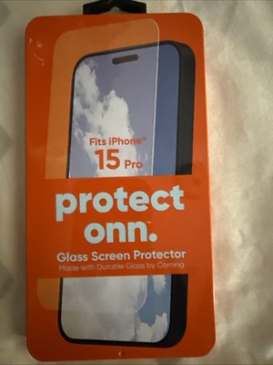 New Protect Onn Corning Glass Screen Protector For iPhone 15 Pro Max Phone