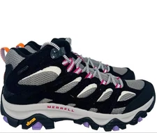 Merrell Women's Moab 3 Mid Hiking Shoes, Black/Gray - J037208 - NEW