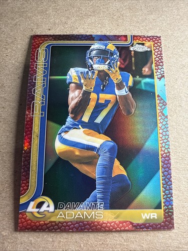 2025 Topps Chrome Davante Adams Football Leather Refractor Los Angeles Rams