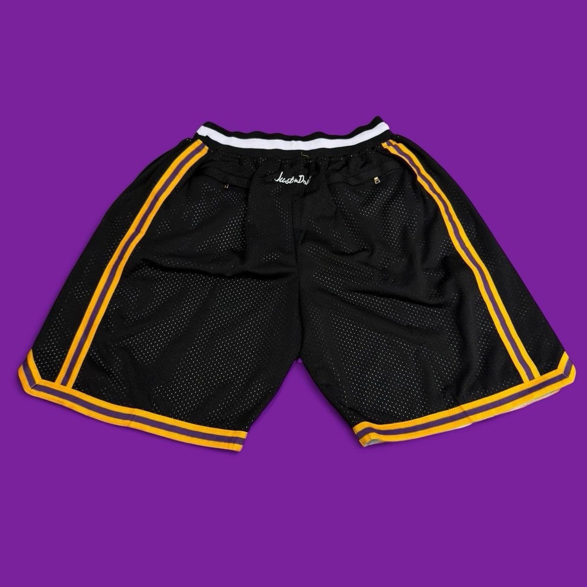 mitchell&ness × just don Lakers shorts Just Don × Mitchell & Ness LA Lakers MeshShorts - Black/Gold - XL