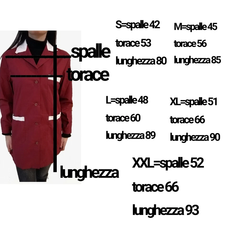 CAMICE SCUOLA MAESTRA ASILO CASACCA DA LAVORO DONNA CORTO - Immagine 3 di 4