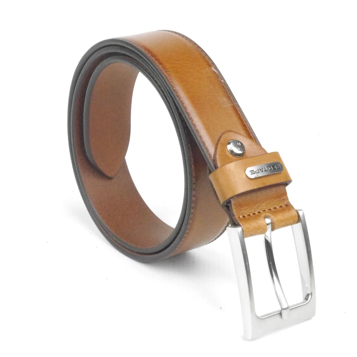 Red Tape Real Leather Mens Belt 32 34 36 Buckle Smart Office Tan